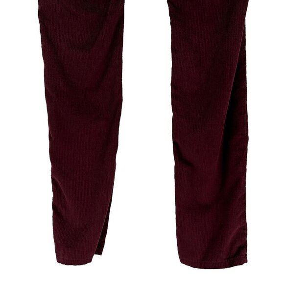 AG Adriano Goldschmied The Legging Super Skinny Maroon Corduroy Pants Womens 27 - Picture 6 of 9